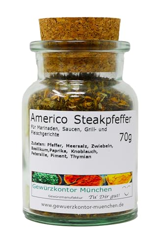 Americo Steakpfeffer 70g im Glas Gewürzkontor München von Gewürzkontor München Tu´ Dir gut!