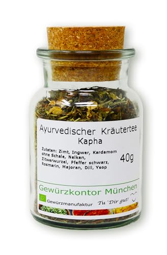 Ayurvedischer Kräutertee - Kapha 40g im Glas Gewürzkontor München von Gewürzkontor München Tu´ Dir gut!