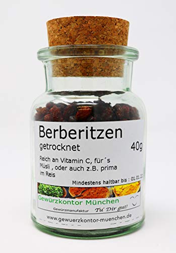 Berberitzen getrocknet 40g im Glas Gewürzkontor München Berberitzen getrocknet 40g im Glas Gewürzkontor München von Gewürzkontor München Tu´ Dir gut!