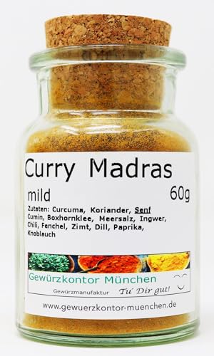 Curry Madras mild 60g im Glas Gewürzkontor München von Gewürzkontor München Tu´ Dir gut!