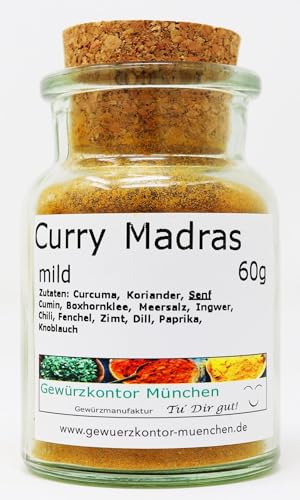 Curry Madras mild 60g im Glas Gewürzkontor München Curry Madras mild 60g im Glas Gewürzkontor München von Gewürzkontor München Tu´ Dir gut!