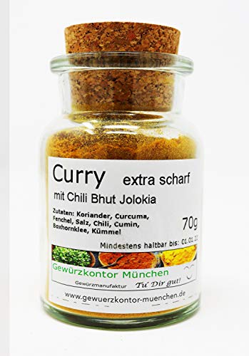 Curry extra scharf 70g im Glas Gewürzkontor München von Gewürzkontor München Tu´ Dir gut!