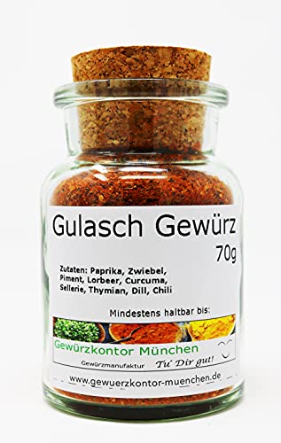 Gulasch Gewürz scharf 70g im Glas Gewürzkontor München von Gewürzkontor München Tu´ Dir gut!