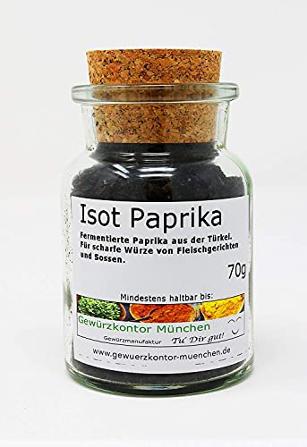 ISOT Paprika, Isot Chili , ISOT biber, URFA biber, 70g im Glas Gewürzkontor München von Gewürzkontor München Tu´ Dir gut!