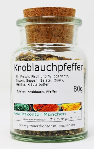 Knoblauchpfeffer 80g im Glas von Gewürzkontor München Tu´ Dir gut!