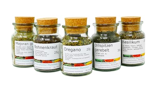 Kräuterset-1 gerebelte Kräuter im Glas Gewürzkontor München von Gewürzkontor München Tu´ Dir gut!