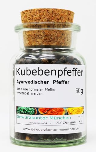 Kubebenpfeffer 50g im Glas Gewürzkontor München von Gewürzkontor München Tu´ Dir gut!