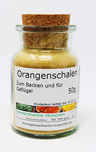 Orangenschalen gemahlen 50g im Glas Gewürzkontor München von Gewürzkontor München Tu´ Dir gut!