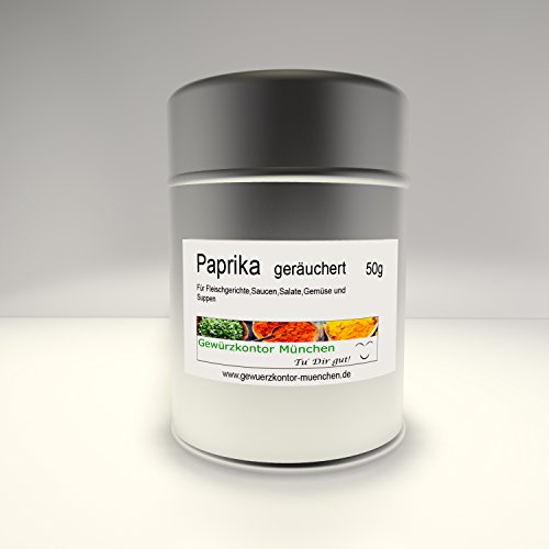 Paprika smoked süß geräuchert Paprikapulver spanisch 50g im Streuer Gewürzkontor München von Gewürzkontor München Tu´ Dir gut!