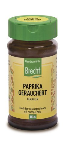 Brecht Paprika geräuchert, Bio, im Glas, 40g von Gewürzmühle Brecht