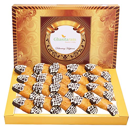 Ghasitaram Gift Holi Sweets, Holi Gifts, Holi Hamper Choco Dipped Gujiya 800 GMS |Gift for Diwali,Holi,Rakhi,Valentine,Christmas,Birthday,Anniversary,Her,Him| von Ghasitaram Gifts