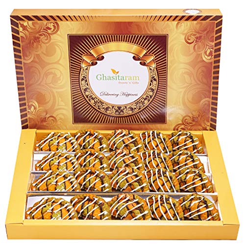 Ghasitaram Gift Holi Sweets, Holi Gifts, Holi Hamper Designer Gujiya 800 GMS |Gift for Diwali,Holi,Rakhi,Valentine,Christmas,Birthday,Anniversary,Her,Him| von Ghasitaram Gifts