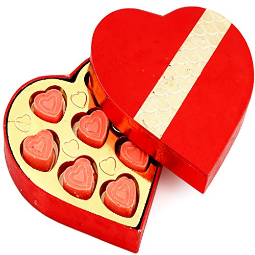 Ghasitaram Gifts Chocolate - Red and Gold Strawberry Heart Chocolate Box von Ghasitaram Gifts