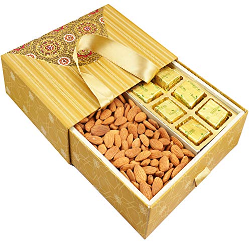 Ghasitaram Gifts Diwali Gifts Bag Box with Almonds and MEWA Bites von Ghasitaram Gifts