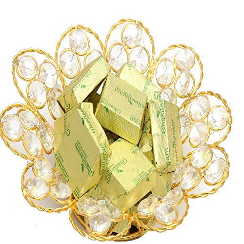 Ghasitaram Gifts Diwali Gifts Diwali Chocolate - Gold Crystal Chocolate Bowl von Ghasitaram Gifts