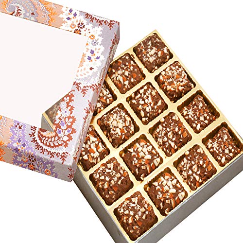 Ghasitaram Gifts Diwali Gifts Diwali Chocolates - Blue Printed 16 pcs English Brittles Chocolate Box von Ghasitaram Gifts