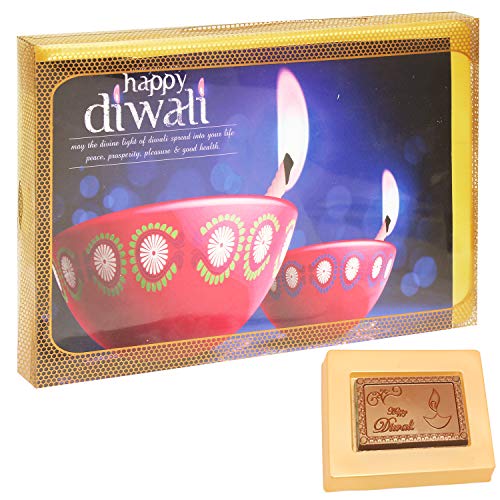 Ghasitaram Gifts Diwali Gifts Diwali Chocolates - Diwali Chocolates-Happy Diwali Pink Chocolate Box von Ghasitaram Gifts