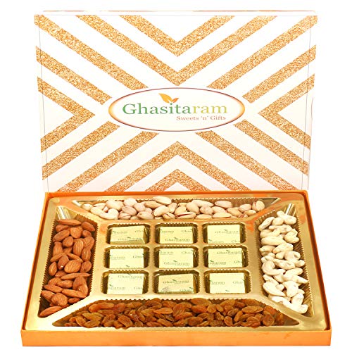 Ghasitaram Gifts Diwali Gifts Diwali Chocolates - Ghasitaram Special Dryfruits and 9 pcs Chocolates Box von Ghasitaram Gifts