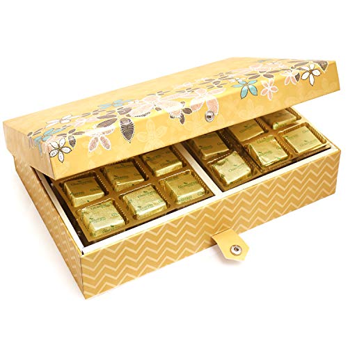 Ghasitaram Gifts Diwali Gifts Diwali Chocolates - Gold 4 Print 24 Pcs Roasted Almond Chocolate Box von Ghasitaram Gifts