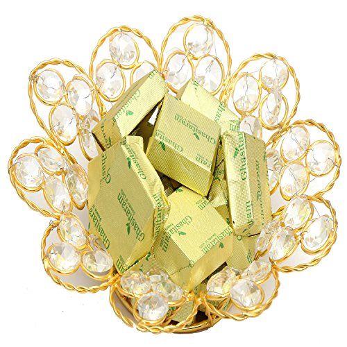 Ghasitaram Gifts Diwali Gifts Diwali Chocolates - Gold Crystal Chocolate Bowl von Ghasitaram Gifts