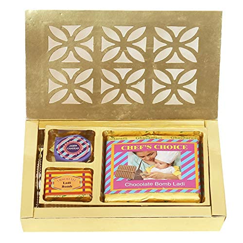 Ghasitaram Gifts Diwali Gifts Diwali Chocolates - Golden Chocolate Cracker Box Big Ghasitaram Gifts Diwali Gifts Diwali Chocolates - Golden Chocolate Cracker Box Big von Ghasitaram Gifts