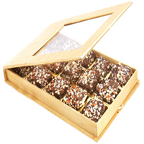 Ghasitaram Gifts Diwali Gifts Diwali Chocolates - Golden Leather Finish 15 pcs English Brittles Chocolates Box Ghasitaram Gifts Diwali Gifts Diwali Chocolates - Golden Leather Finish 15 pcs English Brittles Chocolates Box von Ghasitaram Gifts