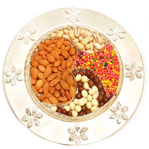 Ghasitaram Gifts Diwali Gifts Diwali Chocolates - Om Thali with Almonds, Pistachios, Nutties, Rice Crunchies Ghasitaram Gifts Diwali Gifts Diwali Chocolates - Om Thali with Almonds, Pistachios, Nutties, Rice Crunchies von Ghasitaram Gifts