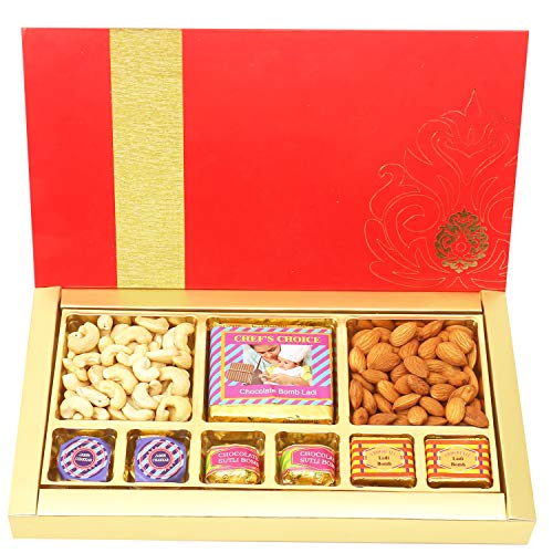 Ghasitaram Gifts Diwali Gifts Diwali Chocolates - Royal Almonds Cashews Chocolate Cracker Box von Ghasitaram Gifts