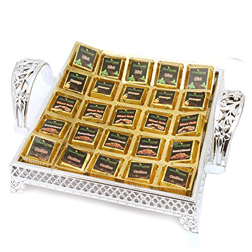 Ghasitaram Gifts Diwali Gifts Diwali Chocolates - Silver 25 pcs Assorted Chocolates Tray Ghasitaram Gifts Diwali Gifts Diwali Chocolates - Silver 25 pcs Assorted Chocolates Tray von Ghasitaram Gifts