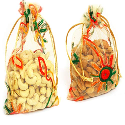 Ghasitaram Gifts Diwali Gifts Diwali Dryfruit - Almonds Cashews Net Pouch von Ghasitaram Gifts