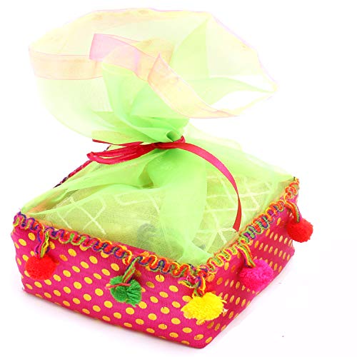 Ghasitaram Gifts Diwali Gifts Diwali Dryfruit - Colourful Almonds Pouch von Ghasitaram Gifts