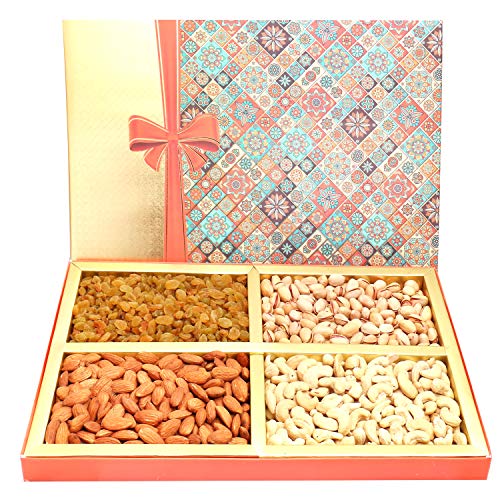 Ghasitaram Gifts Diwali Gifts Diwali Dryfruit - Printed Bow Dryfruit Box 800 GMS von Ghasitaram Gifts