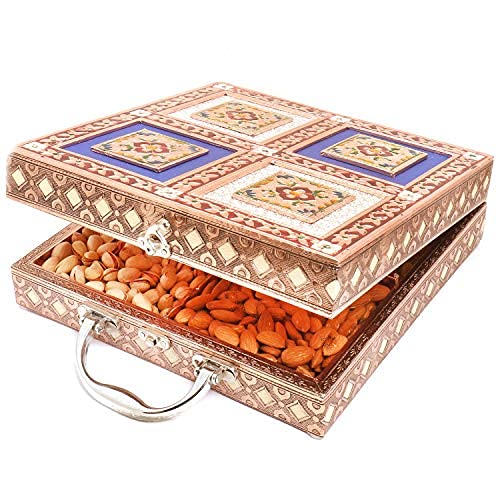 Ghasitaram Gifts Diwali Gifts Diwali Dryfruits - Minakari Assorted Dryfruit Briefcase Box B-314 von Ghasitaram Gifts