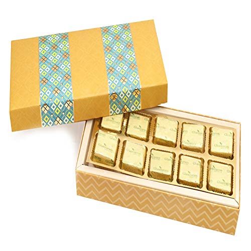 Ghasitaram Gifts Diwali Gifts Diwali Sugarfree Chocolates - 3 Part Print 10 Pcs Sugarfree Chocolates Box von Ghasitaram Gifts