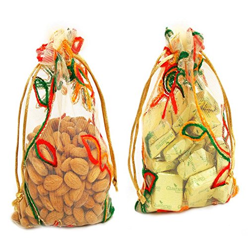 Ghasitaram Gifts Diwali Gifts Dry Fruits Hamper -Almonds and Chocolate Net Pouch von Ghasitaram Gifts