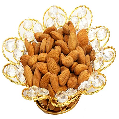 Ghasitaram Gifts Diwali Gifts Dry Fruits Hamper -Gold Crystal Almond Bowl von Ghasitaram Gifts