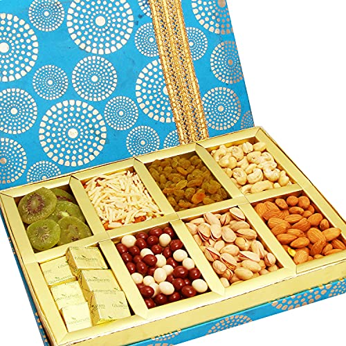 Ghasitaram Gifts Diwali Gifts Dry Fruits Hamper -Satin 8 Part Hamper Box Ghasitaram Gifts Diwali Gifts Dry Fruits Hamper -Satin 8 Part Hamper Box von Ghasitaram Gifts