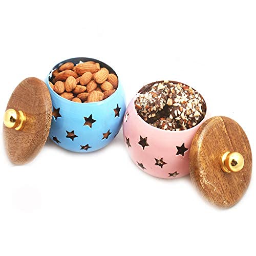 Ghasitaram Gifts Diwali Gifts Hamper - Set of 2 English Chocolate Brittles and Almonds Metal Jars von Ghasitaram Gifts