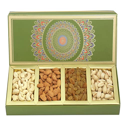 Ghasitaram Gifts Diwali Gifts Long Fusion 4 Part Dryfruit Box von Ghasitaram Gifts