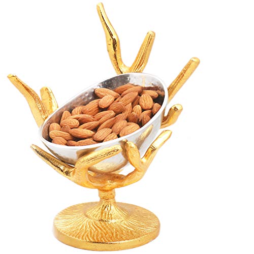 Ghasitaram Gifts Diwali Gifts - Silver Designer Tree Almonds Bowl von Ghasitaram Gifts