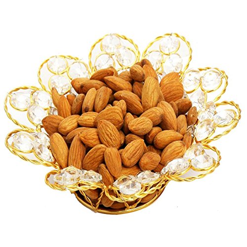 Ghasitaram Gifts Gifts Dryfruits - Gold Crystal Almonds Bowl von Ghasitaram Gifts