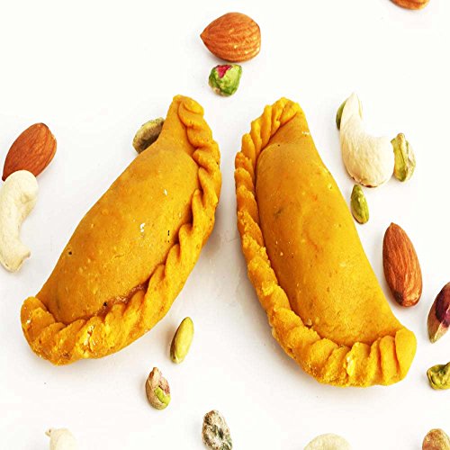 Ghasitaram Gifts Holi Sweets, Holi Gifts, Holi Hamper Mawa Kesar Gujiya 400 GMS von Ghasitaram Gifts