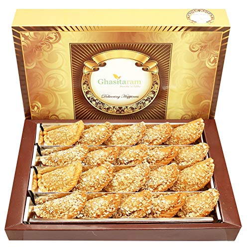 Ghasitaram Gifts Holi Sweets, Holi Gifts, Holi Hamper Roasted Oats Gujiya 800 GMS von Ghasitaram Gifts