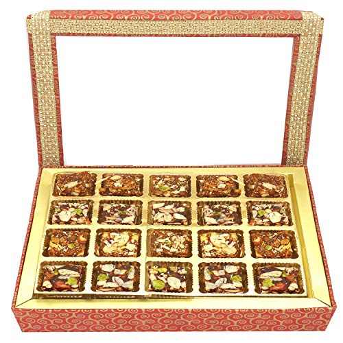 Ghasitaram Gifts Indian Sweets Diwali Gifts 20 pcs Sugarfree Bites Hamper Box von Ghasitaram Gifts