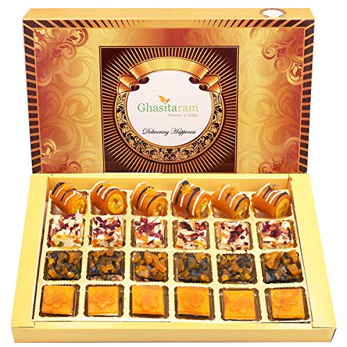 Ghasitaram Gifts Indian Sweets - Diwali Gifts Diwali Sweet - Assorted Mango Delight Sweets 24 pcs von Ghasitaram Gifts
