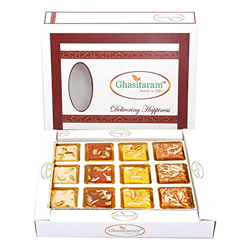 Ghasitaram Gifts Indian Sweets - Diwali Gifts Diwali Sweets - Assorted Barfis White Box, 300g von Ghasitaram Gifts
