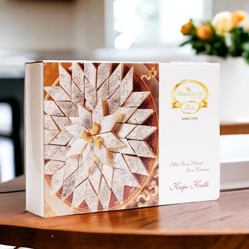 Ghasitaram Gifts Indian Sweets - Diwali Gifts Pure Kaju Katlis Box, 200g Ghasitaram Gifts Indian Sweets - Diwali Gifts Pure Kaju Katlis Box, 200g von Ghasitaram Gifts