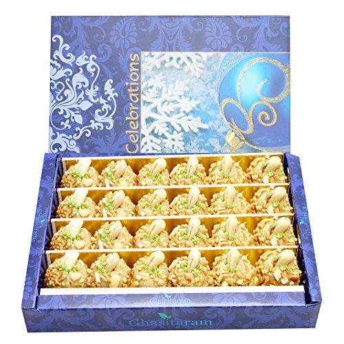 Ghasitaram Gifts Indian Sweets - Diwali Gifts Sugarfree Sweets - Sugarfree Roasted Kaju Laddoo (800 GMS) von Ghasitaram Gifts