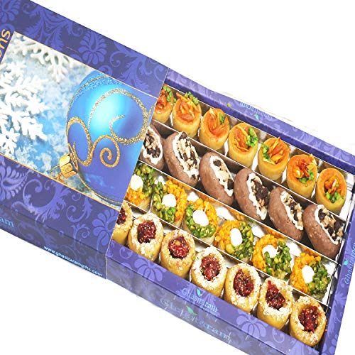 Ghasitaram Gifts Indian Sweets - Diwali Gifts Sweets- Assorted Box of Anjeer Basket, Kesar Pista Delight, Choco Boat and Almond Basket 800 GMS Ghasitaram Gifts Indian Sweets - Diwali Gifts Sweets- Assorted Box of Anjeer Basket, Kesar Pista Delight, Choco Boat and Almond Basket 800 GMS von Ghasitaram Gifts
