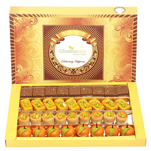 Ghasitaram Gifts Indian Sweets - Kaju Sugarfree Sweets Assorted Box (800 gms) von Ghasitaram Gifts